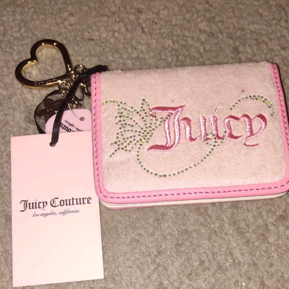 Juicy Couture Pink Wallet with Heart Charm